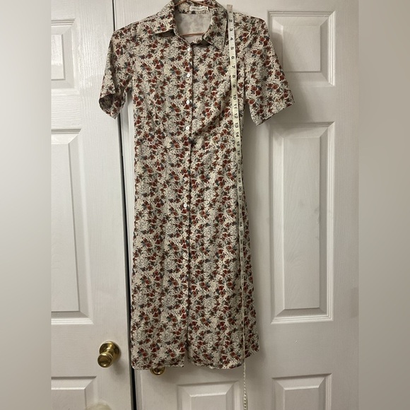 Jessica Robertson Dresses & Skirts - Jessica Robertson Women’s XXS Preppy Prairie Floral White Casual Shirt Dress